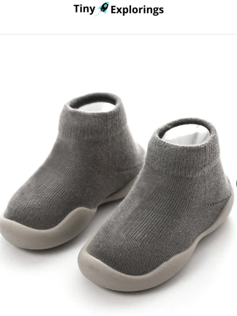 NWT Tiny Explorings sock shoe grey 18-24months